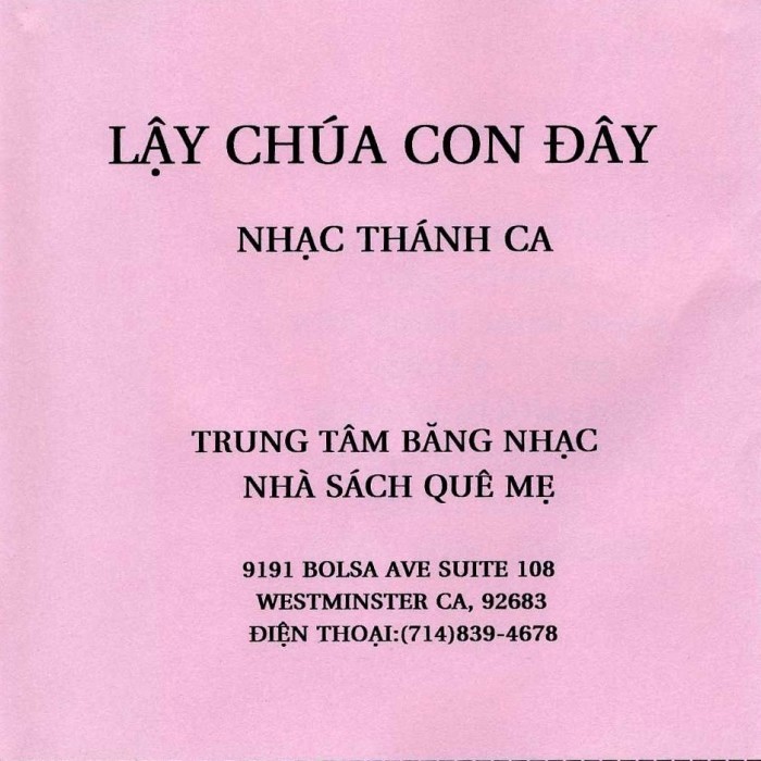Lạy Chúa Con Đây
